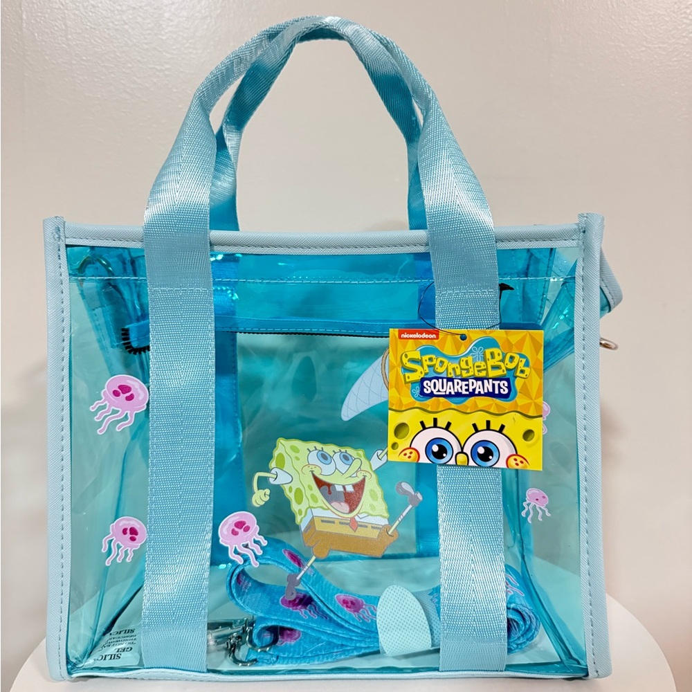 SpongeBob SquarePants Jellyfishing Clear Mini Tote | NWT | Limited Edition
